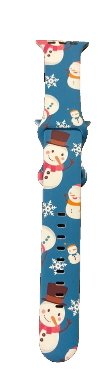 Apple Watch Watchband Silicone Strap 42/44/45mm Snowman Christmas Series